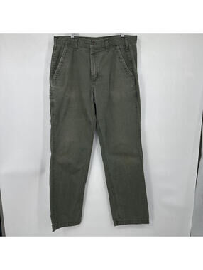 Men's Carhartt Relaxed Fit Distressed Green Jeans 34x34
